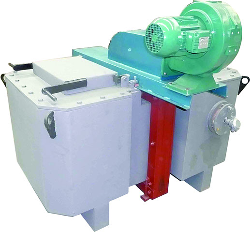 Forno elétrico de indução com dupla bacia para metais sanitários e outros.