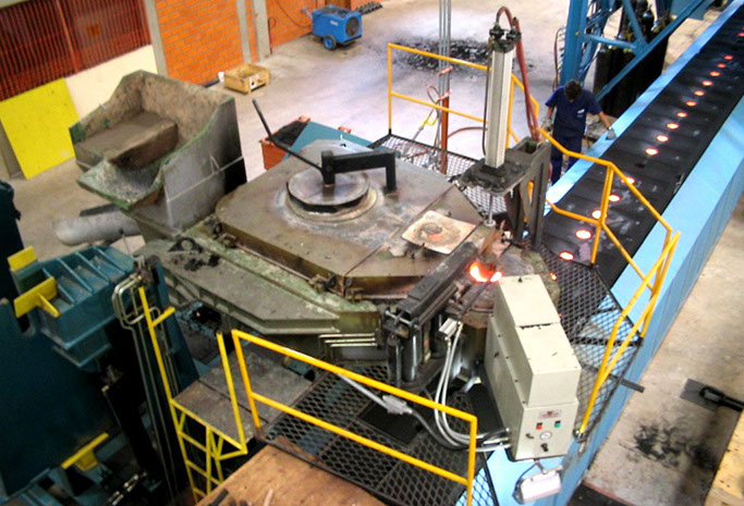 Sistema de vazamento automático ou semi-automático para ligas de metais ferrosos