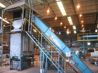 Forno recuperador de areia para shell, pep-set hot box, cold box entre outros